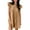 Khaki, variant on Ruffle Sleeve Cute Dress for Women Summer Loose Mini Dresses V-Neck Pleated Sundresses