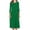 A0810-Green, variant on QUINDOS Summer Dresses for Women Square Neck Sundress Casual 3/4 Sleeve Sun Dresses Slim Solid Color Mid Length Midi Dresses for Women
