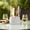 58#White, variant on Tabletop Bio Ethanol Fireplace Portable Indoor Outdoor Fire Bowl Clean Burning Glass Metal Fire Pit Modern Smokeless Fireplace For Patio Balcony Living Room Table Centerpiece Decoration
