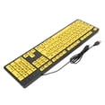 thumbnail image 1 of Teclado Con Cable, Teclas de Entresión Grande Teclado USB Conveniente Fn Botones Multimedia de 4.9 Pies Aplicacia de Cable USB de LARGO para la Compuficador de escritorio para el, 1 of 7