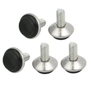 5pcs M8x15mm Thread 25mm Diameter Base Stainless Steel Adjustable Leveling Foot