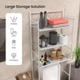 thumbnail image 4 of Home Zone Living White Freestanding 3-Tier Over-the-Toilet Bathroom Storage Organizer, 4 of 9
