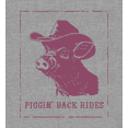 thumbnail image 2 of Cowboy Pig "Piggin' Back Rides" Adult Heather Gray Crew Neck Short Sleeve Top-Medium, 2 of 6