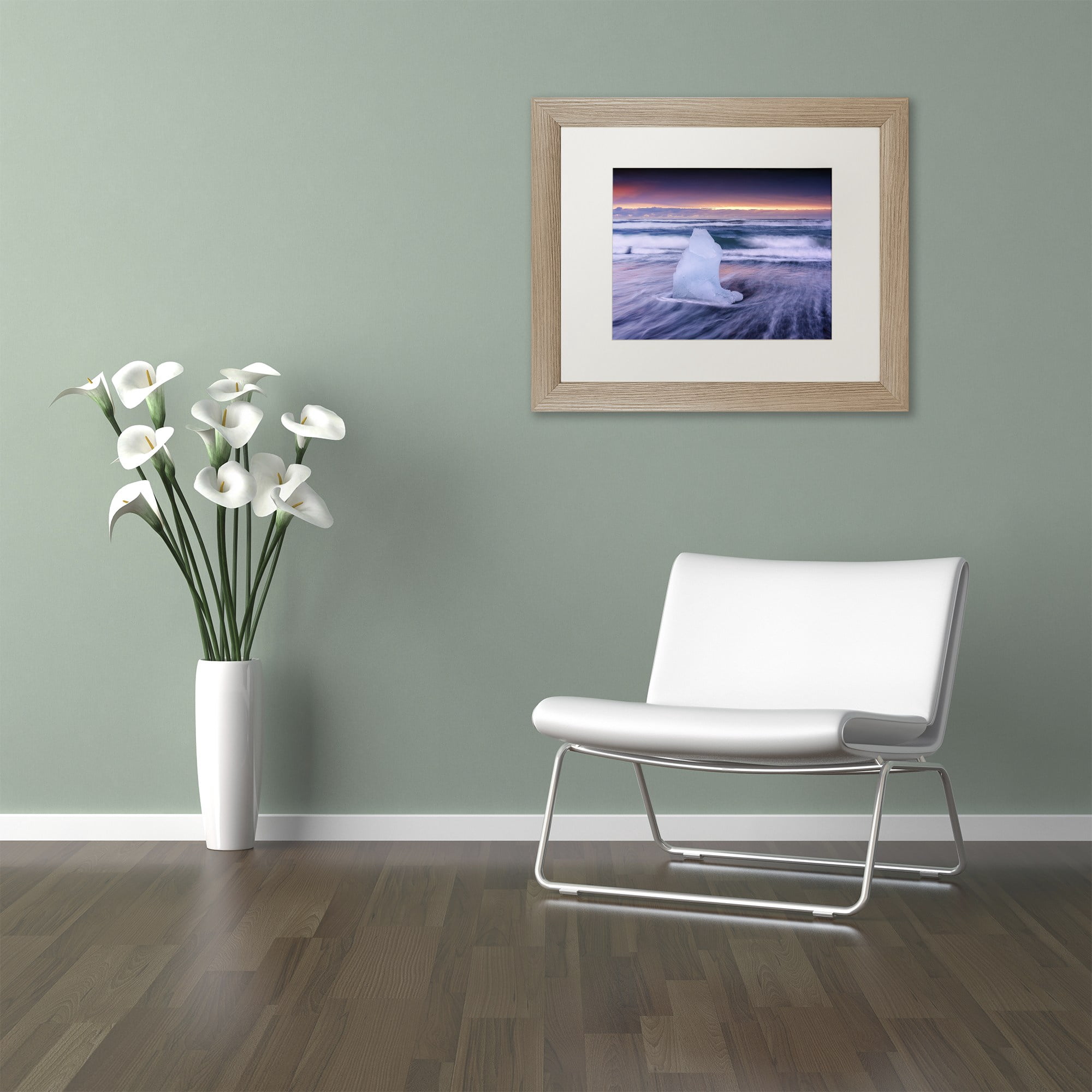 Trademark Fine Art 'Heart' Canvas Art by Nick Bantock, White Matte, Black Frame