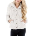 thumbnail image 6 of UJNDER Women's Jacket Lamb Wool Winter Short Cardigan Jacket Lambswool Jackets for Women White L, 6 of 9