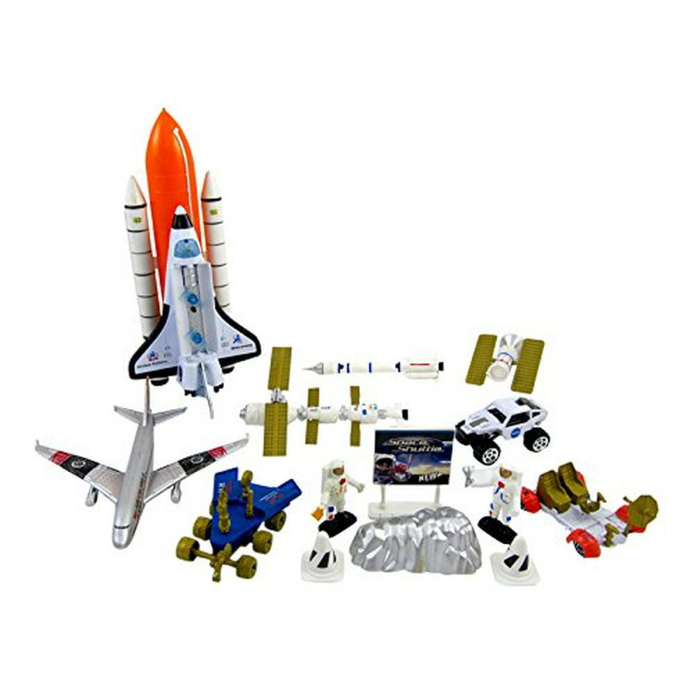Mission to Mars Space Shuttle Playset for Kids with Rockets, Satellites