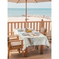 thumbnail image 2 of Outdoor Tablecloth with Umbrella Hole for Patio/Picnic/Party/Camping, Blue Yellow Cartoon Waterproof Table Cloth Rectangle Table Cover Washable, Star Cute Hobbyhorse Train Cloud (60"x 120"), 2 of 8