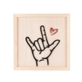 thumbnail image 1 of Te amo lenguaje de señas marco de fotos de madera amor gesto símbolo decoración hogar pared decoraci CACAGOO Marco de la foto, 1 of 5