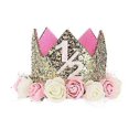 thumbnail image 1 of Baby Princess Tiara Crown, Baby Birthday Hat, 1 of 2