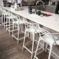 thumbnail image 1 of Heavenly Collection White Plastic Counter Stool SET OF 6, 1 of 7