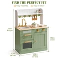 thumbnail image 2 of Robotime Play Kitchen for Kids Toddlers, Wooden Pretend Play Kitchen Set Toy with Cutting Food Set, Toys Kitchen Gift for 3+ Kids,Green, 2 of 6