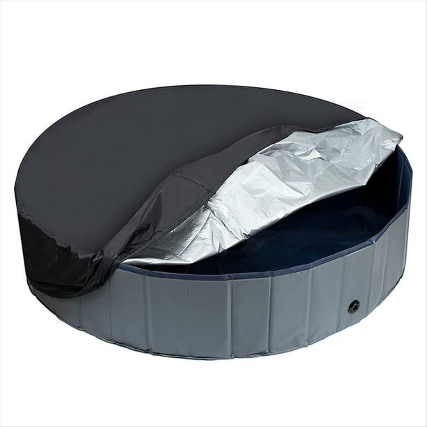 Cubierta Redonda para Piscina para Perros, Plegable, para Bañera Elevada, para Niños y Portátil.