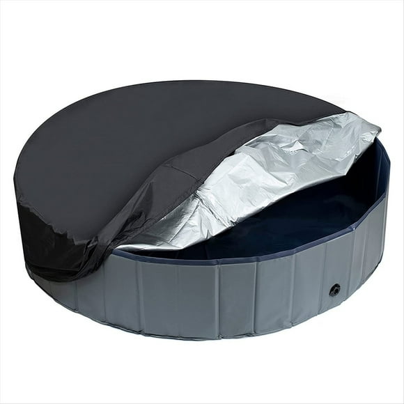 Cubierta Redonda para Piscina para Perros, Plegable, para Bañera Elevada, para Niños y Portátil.