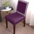 thumbnail image 2 of Vintage Dining Room Chair Covers Set of 8, Purple Greece Pattern Linen Texture Country Stretch Chair Slipcovers Removable Washable Seat Cover Chair Protectors for Kitchen Home, Hotel Banquet, 2 of 6