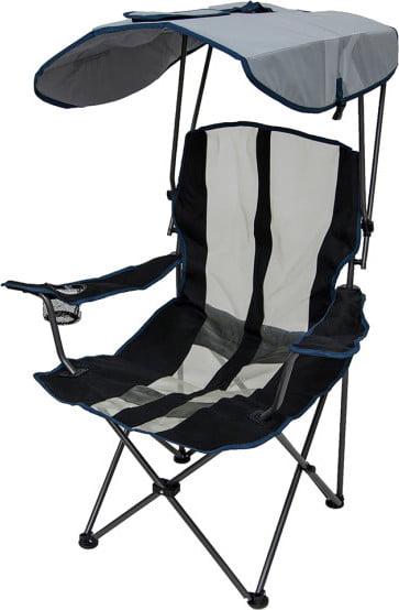 Blue80185 Kelsyus Premium Portable Camping Folding Lawn Chair with Canopy 