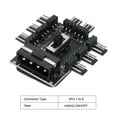 thumbnail image 3 of Uxcell 3 Pin Chassis Fan Hub IDE 1 to 8 Connector Adapter 12V Cooling Fan Port Splitter 3Pin PWM Motherboard, Computer, 3 of 5