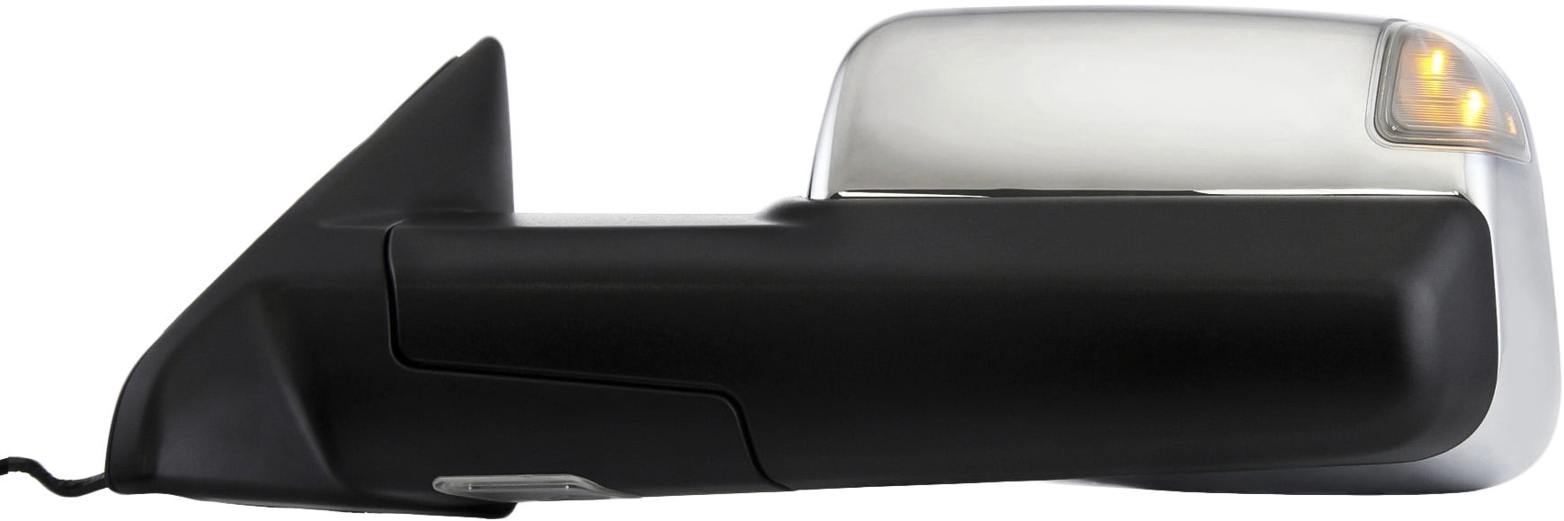 Towing Mirror Compatible With 2011-2012 Ram 1500 2010 Dodge 3500 Left Driver Side Heated w/ Blind Spot Corner Glass In-housing Signal Light Chrome Kool-Vue