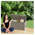 thumbnail image 2 of 80 Gallon Waterproof Deck Storage - Compact Patio Storage Box & Pool , All-Weather Resin Chest with Lock for Cushions & Tools, UV-Resistant, Slate Grey, 2 of 8