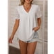 thumbnail image 4 of Blusas de gasa para mujer, blusas de gasa para mujer, blusas de gasa con cuello en V, blusas de gasa de alta capacidad, 4 of 7