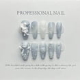 thumbnail image 3 of 10Pcs Pink French Y2k Nail Tips Long Ballet Handmade Fake Nail Wearable False Nails with Rhinestone Press on Nails Manicure, 3 of 6