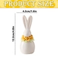 thumbnail image 3 of XJGHHSY Mini Ceramic Rabbit Figurine, Porcelain Easter Bunny Decorations for Home, Tabletop ornament, Tea Ceremony Pet,White, 3 of 4