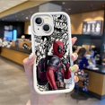 thumbnail image 3 of Funda de teléfono de Deadpool de Marvel, carcasa protectora a prueba de golpes para iPhone 16, 15, 14, 13, 12, 11 Pro Max, 16, 15, 14, 8, 7 Plus, X, XS Max, 8, 7, 3 of 5