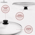 thumbnail image 3 of Tapa de cristal Cuisinel, 30 cm, templada, apta para horno, universal, 3 of 7