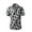 Black, variant on Aloohaidyvio George Men's Hawaiian Cotton Shirt Short Sleeve Casual Button Down Tropical Summer Beach Aloha Shirts