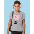 thumbnail image 2 of Cute Pig Says Hello T-Shirt Juniors -Image by Shutterstock,  Medium, 2 of 4