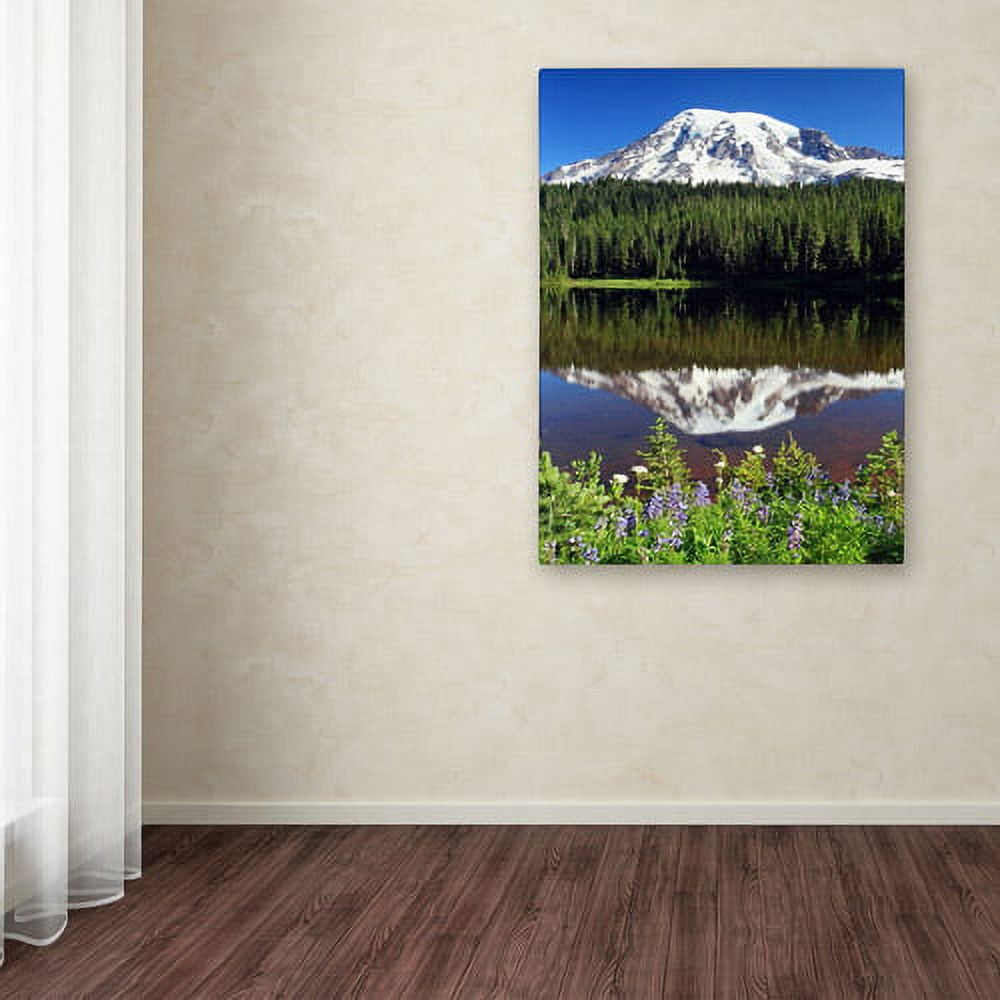 Trademark Fine Art "Rainier Wildflowers" Canvas Art by Pierre Leclerc