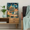 thumbnail image 5 of Fantasy Castle Town Canvas Print/Wall Art，Suitable for Living Room，Bedroom，Office，Dining Room，Hotel Decoration., 5 of 8