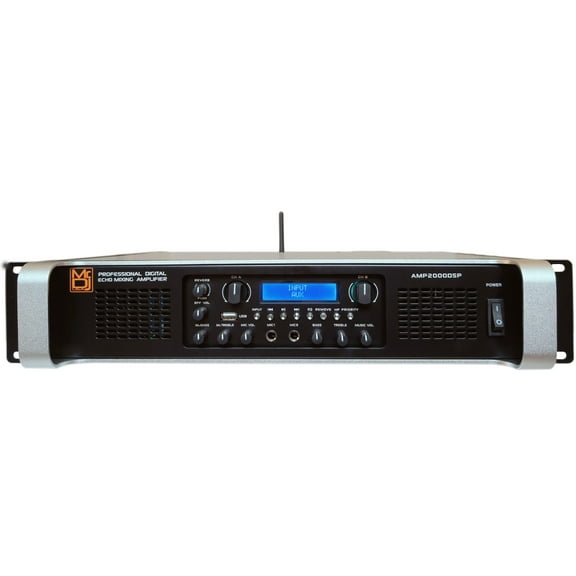 MR DJ AMP2000DSP 2Ch Class AB 2000W PA DJ Power Amplifier Onboard DSP Bluetooth USB