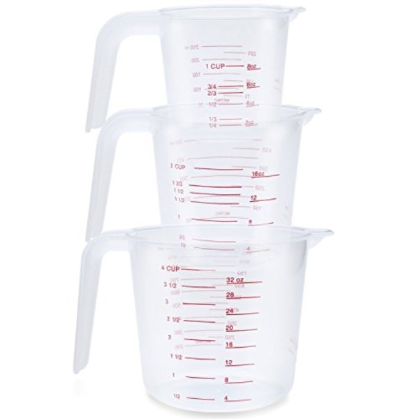 Home Value 3 Cup Plastic Measuring Cup Measuringcuppc03 By Hv Walmart Com Walmart Com