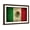 Brown Frame, variant on Art.com Grunge Mexican Flag Stretched Canvas Print Wall Art by Graphic Design Resources, 36" x 24"