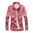 thumbnail image 2 of pstuiky camisetas de hombre, Camiseta informal de manga corta con botones y solapa de color liso para hombre camisetas de hombre m, 2 of 3