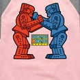 thumbnail image 3 of Rock 'Em Sock 'Em Robots - Rock 'Em Robots - Toddler And Youth Girls Raglan Graphic T-Shirt, 3 of 4