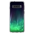 thumbnail image 1 of DistinctInk Clear Shockproof Hybrid Case for Samsung Galaxy S10+ PLUS(6.4" Screen) - TPU Bumper, Acrylic Back, Tempered Glass Screen Protector - Aurora Borealis Northern Lights, 1 of 2