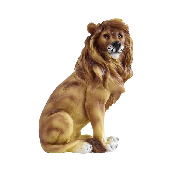 yotijay Small Lion Statue Home Decor Crafts Decoration for Office Bedroom NightStand Brown