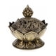 thumbnail image 5 of Injueey Alloy Incense Burner Classical Chinese Handmade Adorn Bronze Aroma Censer Household Wear-resistant Stove Craft Ornaments Bronce 7*7cm 2Conjunto, 5 of 6