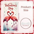 thumbnail image 2 of Flamingo Design Valentine's Day Banner Heart Pattern Flamingo Backdrop Red Pink Color Romantic Love Background for Valentine's Day Party Romantic Date Wedding Decoration, 2 of 9