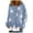 Blue, variant on Cardigan Sweaters for Women Open Front Blouses Cute Crew Neck Sweater Daisy Long Sleeve Tops Button Down Cardigans