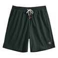 thumbnail image 5 of Ymyiu Mens Drawstring Shorts Men's Shorts Casual Stretch Classic Fit Shorts Elastic Waistband Pocket Design Soft Cotton Stretch Fabric Breathable Size 3XL(Dark Green, 3XL), 5 of 7