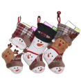 thumbnail image 3 of Venta al por mayor en medias de felpa de Navidad llanas rojas bordadas con árbol en blanco para reunión familiar de vacaciones de moda, 3 of 4