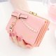 thumbnail image 1 of Cartera pequeña para mujer con colgante de gato lindo, tarjetero, organizador para niñas, bolsillo frontal, monedero de cuero (rosa) Sincero Electrónica, 1 of 5