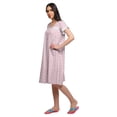 thumbnail image 2 of Moomaya Womens Knee Length Cotton Short Sleeve Nightdress Printed Night Gown, 2 of 5