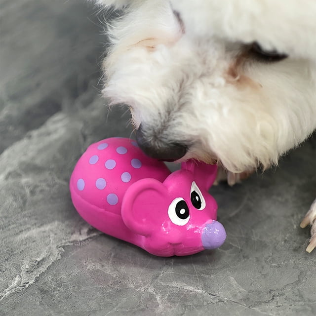Fiudx Juguete Interactivo para Mascotas, Diseño de Látex, Sonido Estimulante Incorporado, Material Suave para La Limpieza de Dientes, Apto para Perros Pequeños y Medianos, Fácil de Limpiar y Mantener