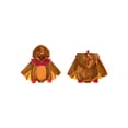 thumbnail image 2 of Cjfdfy Newborn Baby Boy Girl Thanksgiving Outfits Turkey Costume Hooded Long Sleeve Colorful Tail Feathers on Sleeves Cute Thanksgiving Turkey Clothes  ﻿, 2 of 9