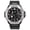 Black-Silver, variant on Sports Watch Men Fashion Astronaut Creative Dial Waterproof Wristwatch Dual Time Display Watch Male