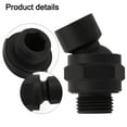 Black 1X Shower Head Connector Swivel Adapter Water Flow Ball Joint