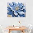 thumbnail image 2 of PRATYUS Canvas Wall Art Picture 20x16in for Living Room Bedroom Fall Decor Blue Flowers 20x16in, 2 of 3